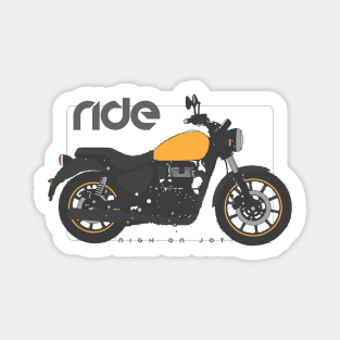 Ride meteor fireball yellow Sticker